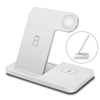 Premium 3-in-1 Wireless Charging Station 15W for iPhone, Apple Watch & AirPods